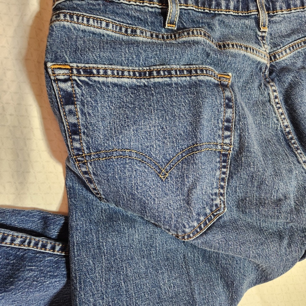 LEVI'S 505 REGULAR FIT STRAIGHT DENIM BLUE JEANS MENS SIZE 38X32 - Picture 3 of 9